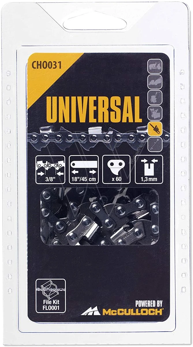 Mcculloch ketting 45cm 1.3 3/8 60 cho031 Mcculloch Ketting 45cm 1.3 3/8 60 Cho031 -Husqvarna 577615131 1 MCCULLOCH20KETTING2045CM201.32038MINI2060S