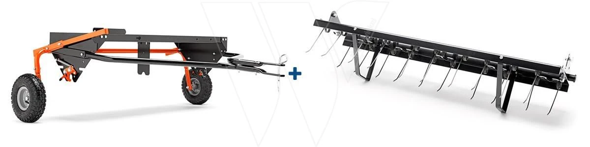 Husqvarna platform + verticuteer hark Husqvarna Platform + Verticuteer Hark -Husqvarna 586637201586636801
